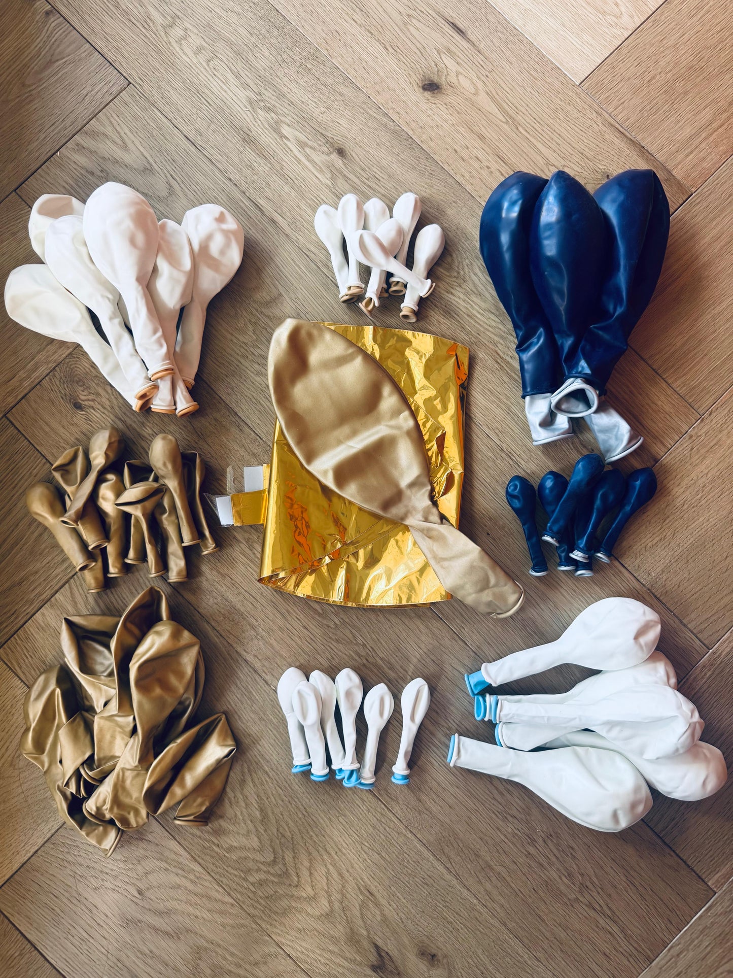 Blue and Gold DIY Balloon Garland Kit