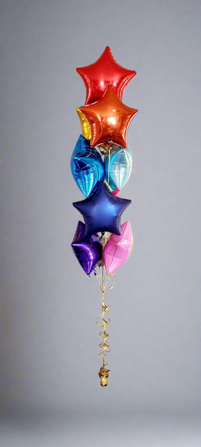 Rainbow Balloon Bouquet Melbourne | Colourful Birthday Celebration Balloon Delivery