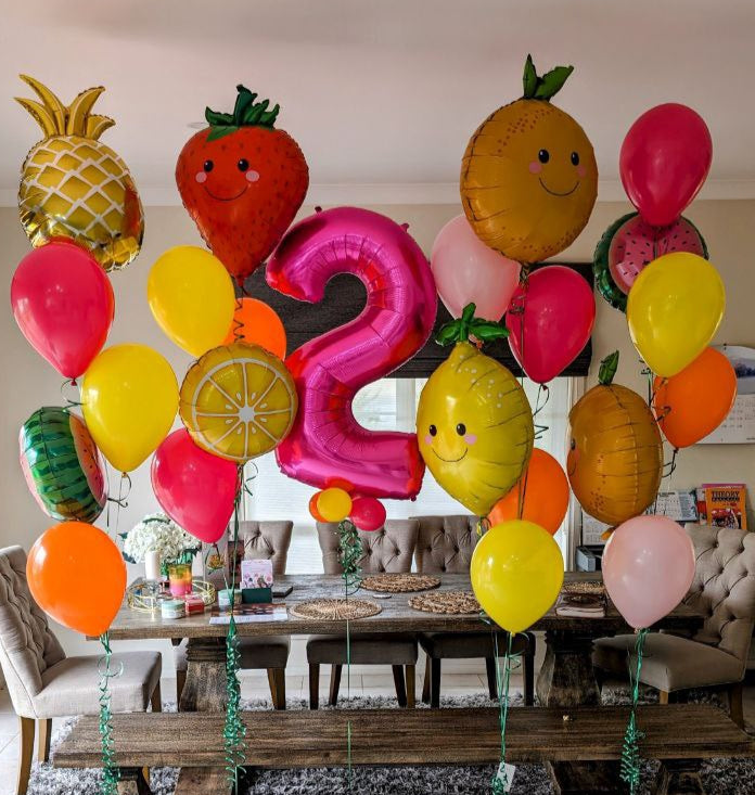 Tutti Frutti Colourful Fruity Balloons With Melons Lemons and Pineapples