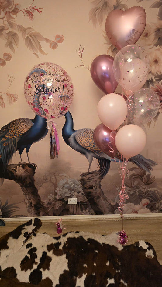Rose Gold & Pink Confetti Balloons | Tonka Restaurant Melbourne