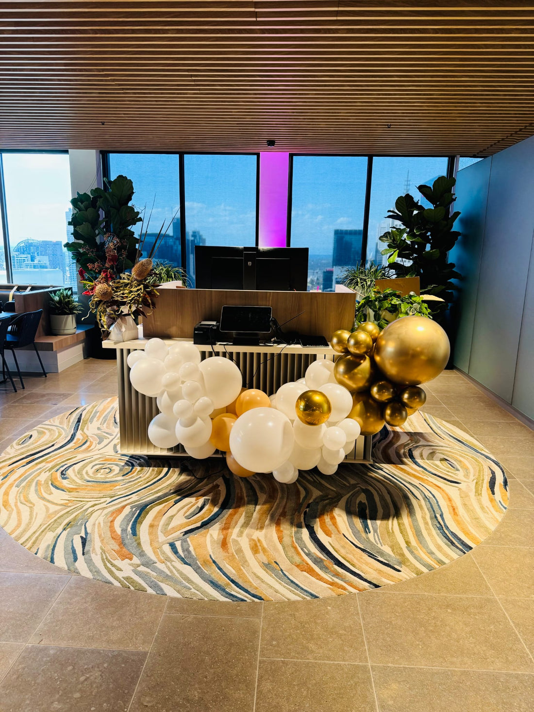 Corporate Office Reception & Event Balloons Melbourne CBD | Fairytale Balloons