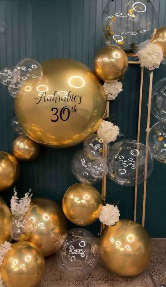 Golden Glamour for a 30th Birthday Celebration in Richmond