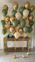 Load image into Gallery viewer, 2 Gold Hazel and White Sand Balloon Bouquet Melbourne Delivered
