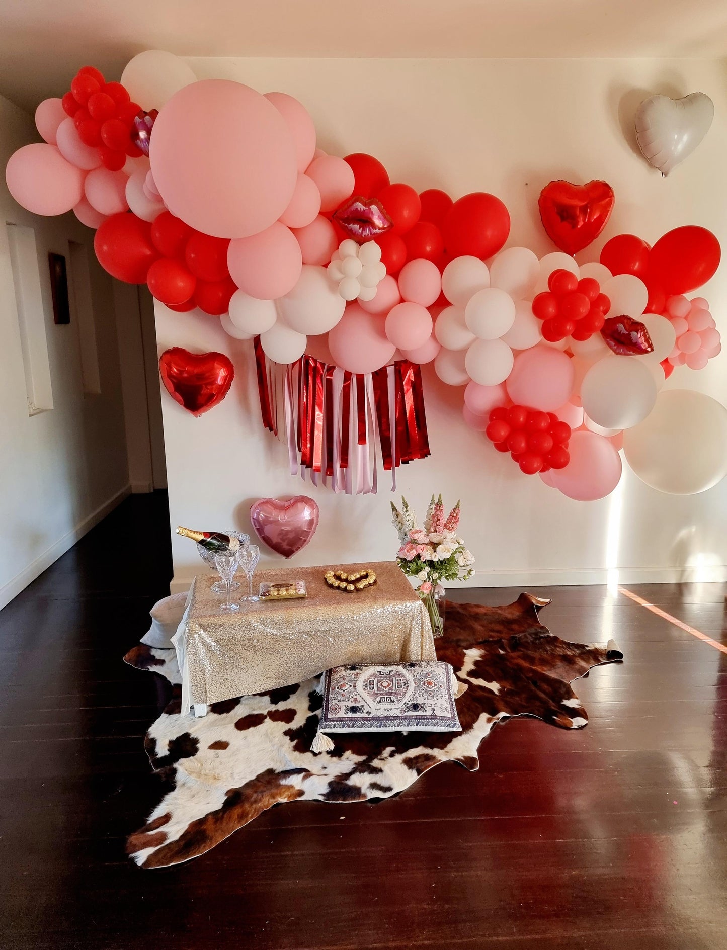 Rose and red  Garland for a romantic event in Melbourne