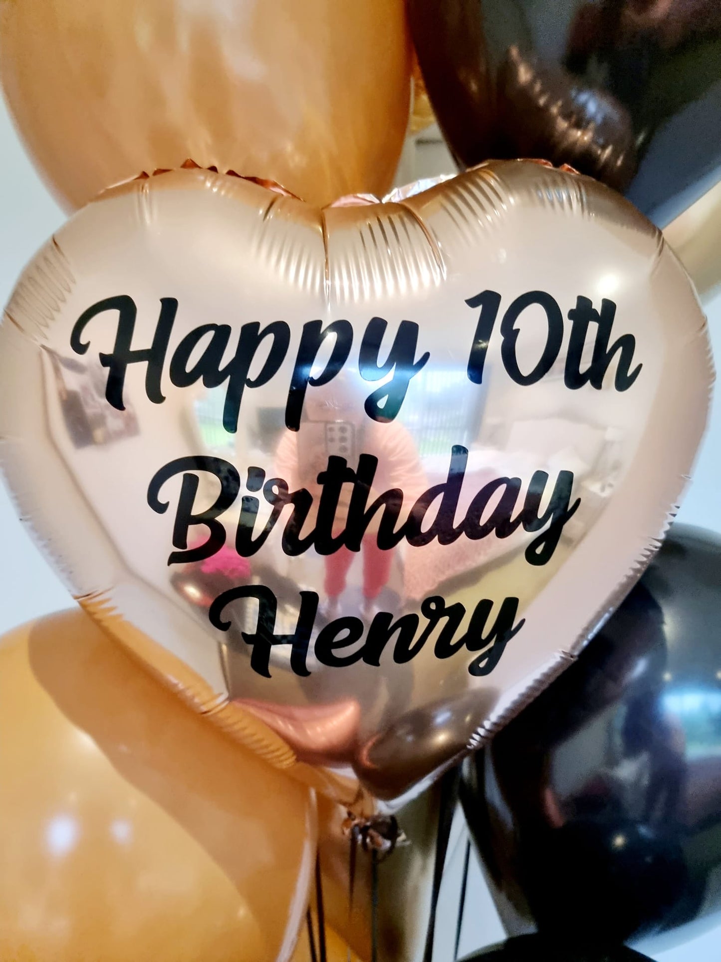 Royal Gold and Beige Balloon Bouquet (helium-filled)