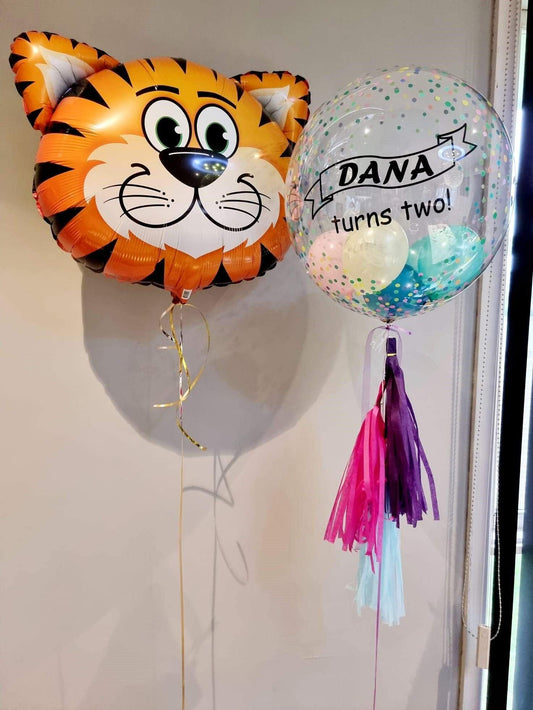 Tiger Animal Bubble Balloon Bouquet Delivered Melbourne 