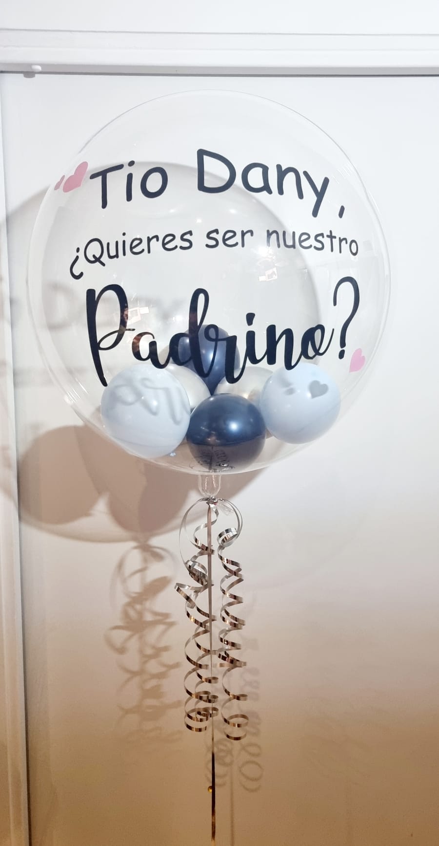 Melbourne  Personalised Blue Toned Bubble Balloon Bouquet Spanish