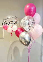 Load image into Gallery viewer, Personalised Pink White Balloon Bouquet Melbourne
