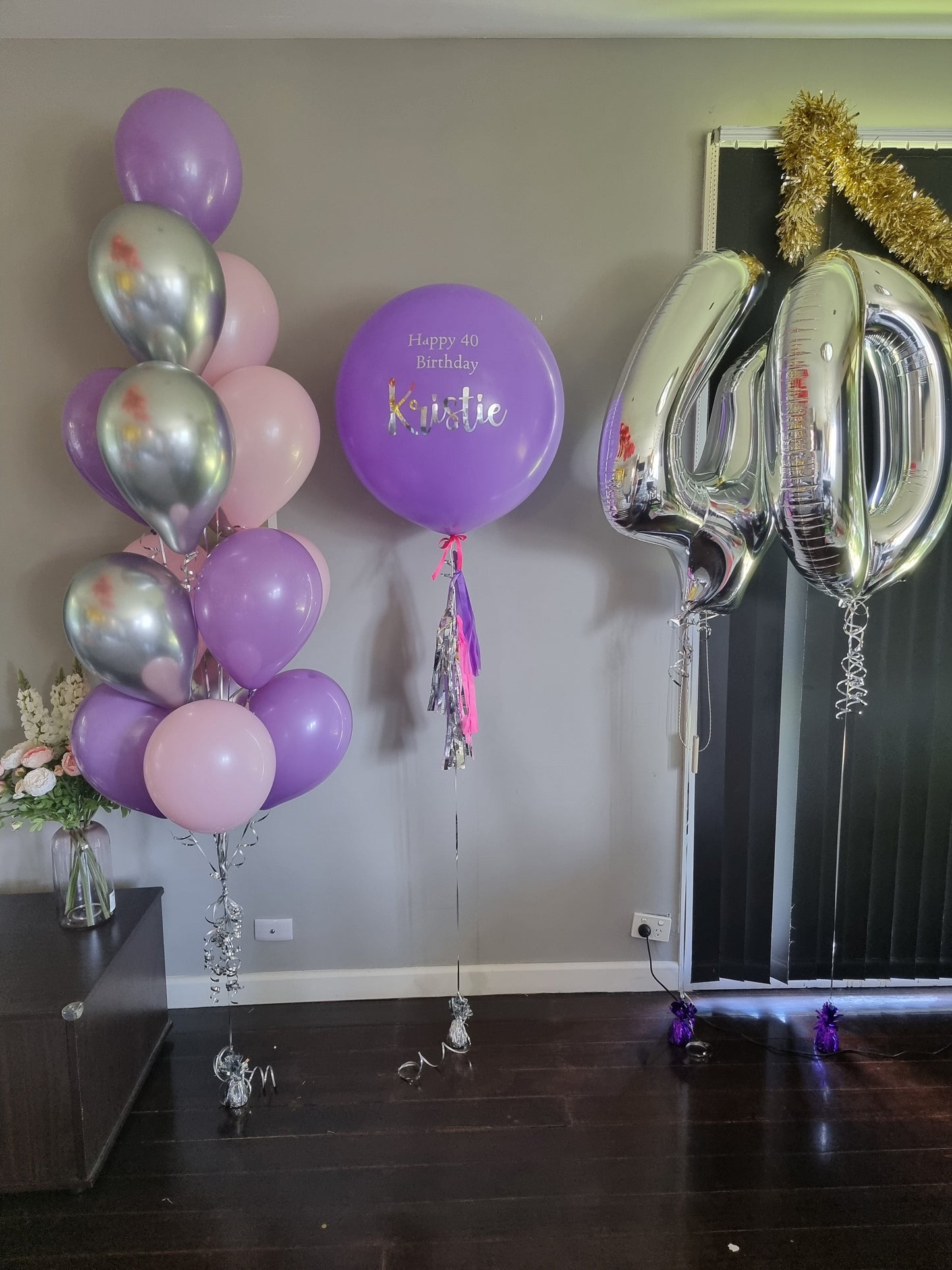Dark Blue & Gold Personalised Jumbo Balloon Bouquet with Numbers MORE COLOURS
