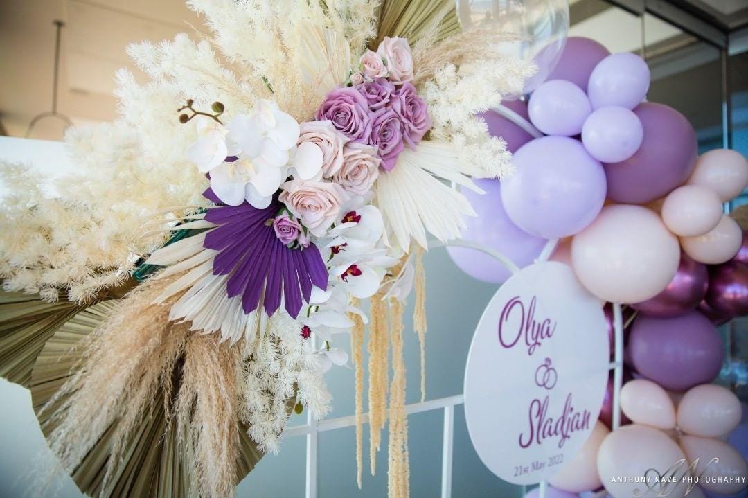 Purple and Blush Dry Flower Garland Melbourne