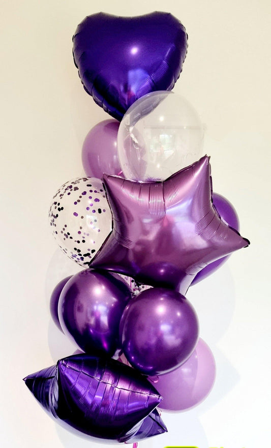 Purple Helium Balloon Bouquet Melbourne Delivered