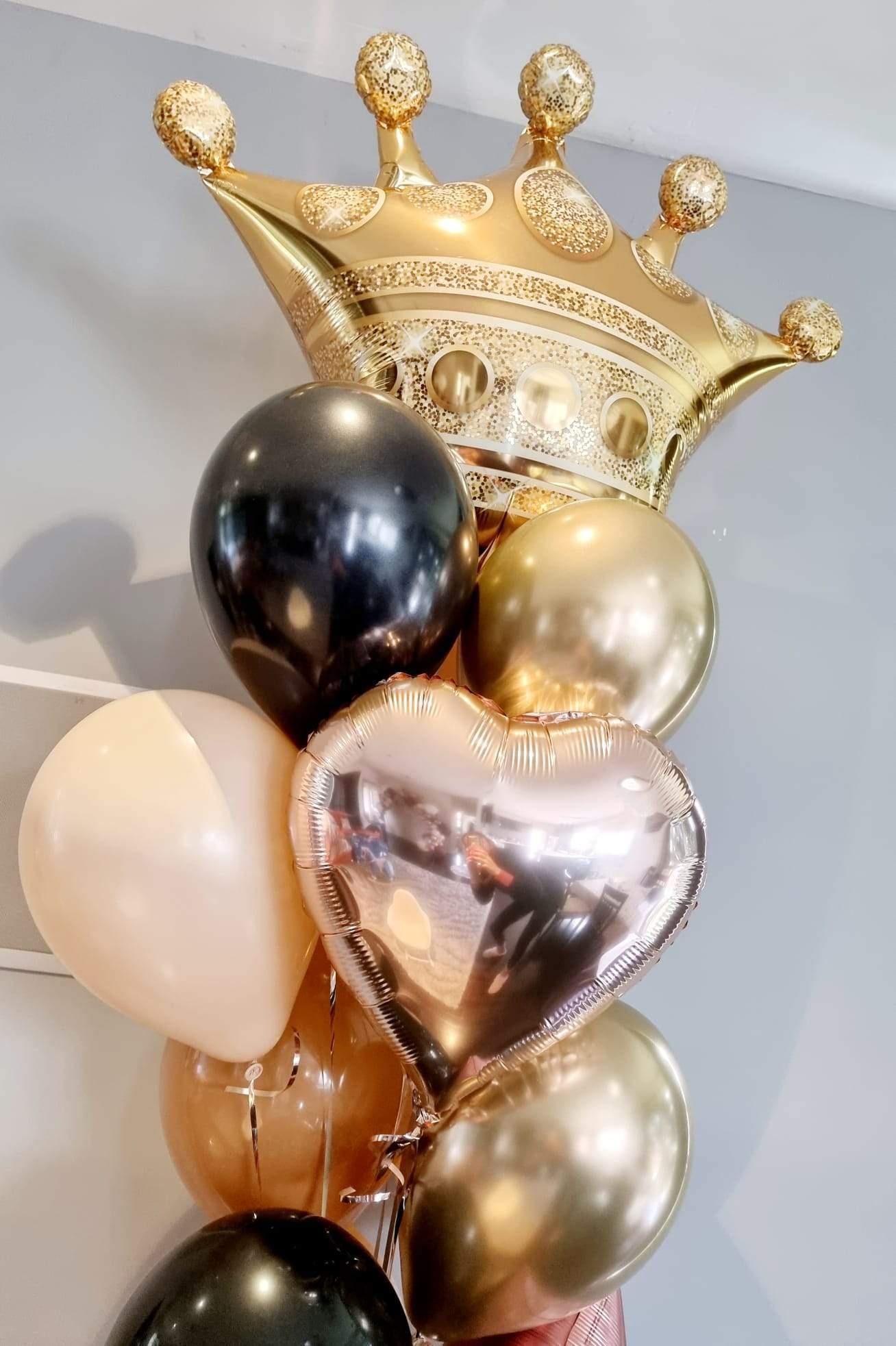 Royal Gold Beige Balloon Bouquet Melbourne Delivered
