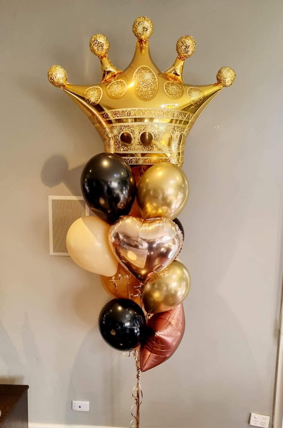 Royal Gold Beige Balloon Bouquet Melbourne Delivered
