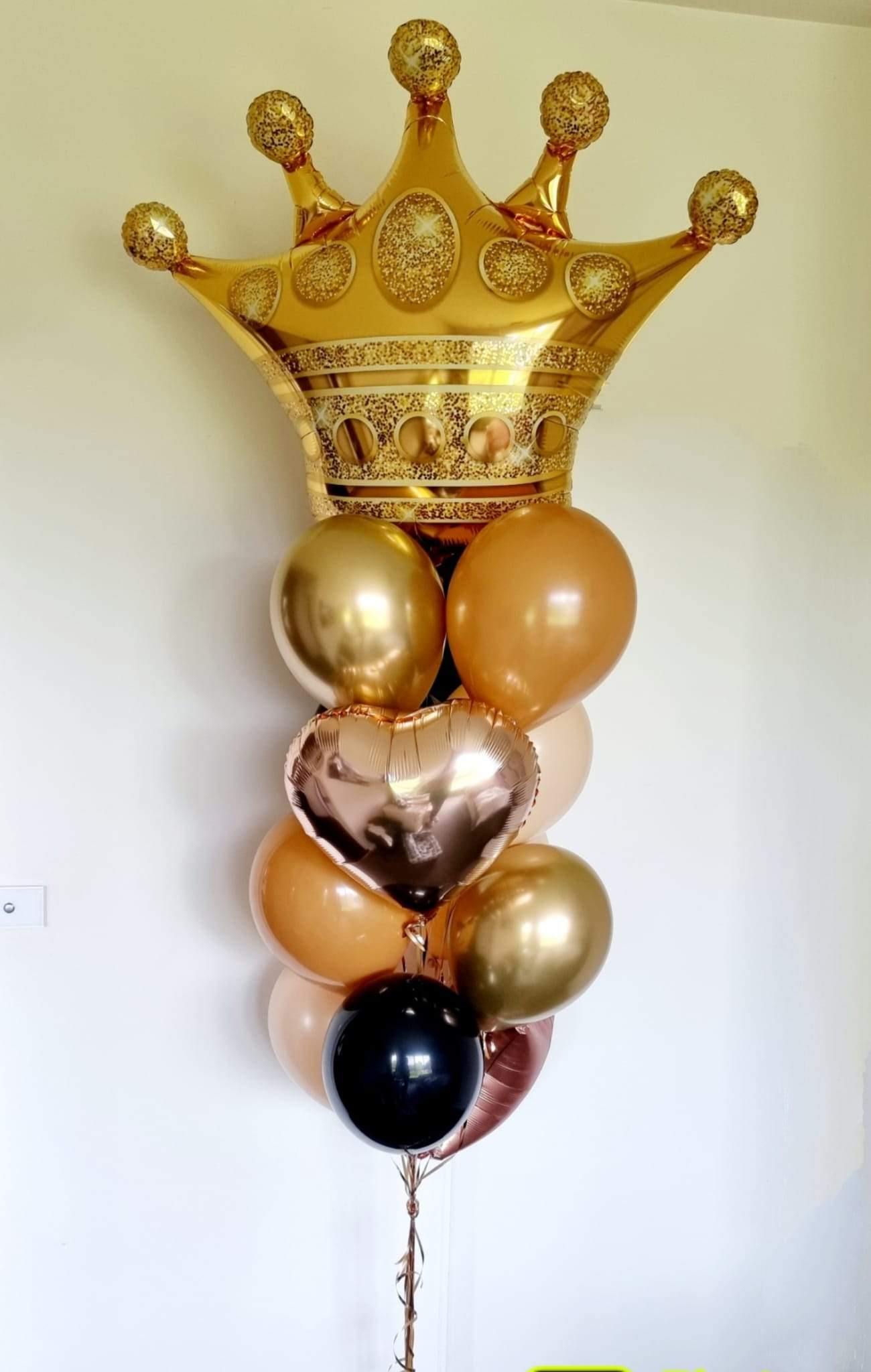 Royal Gold Beige Balloon Bouquet Melbourne Delivered