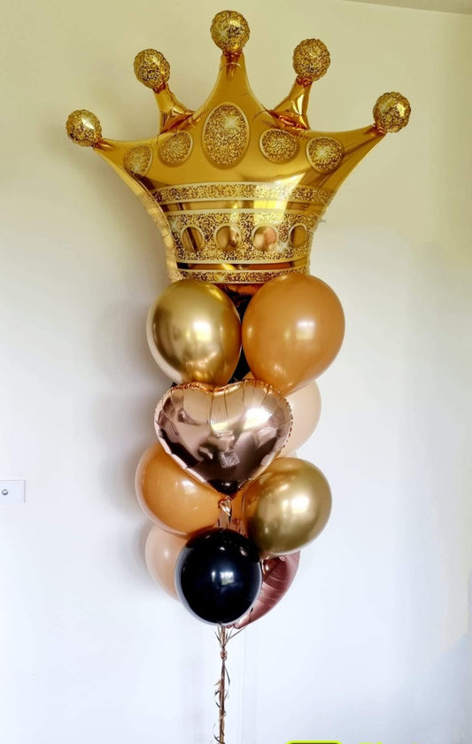 Royal Gold Beige Balloon Bouquet Melbourne Delivered