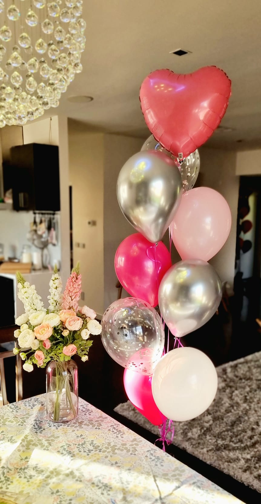 Sweetheart Pink Balloon Bouquet Delivered Melbourne