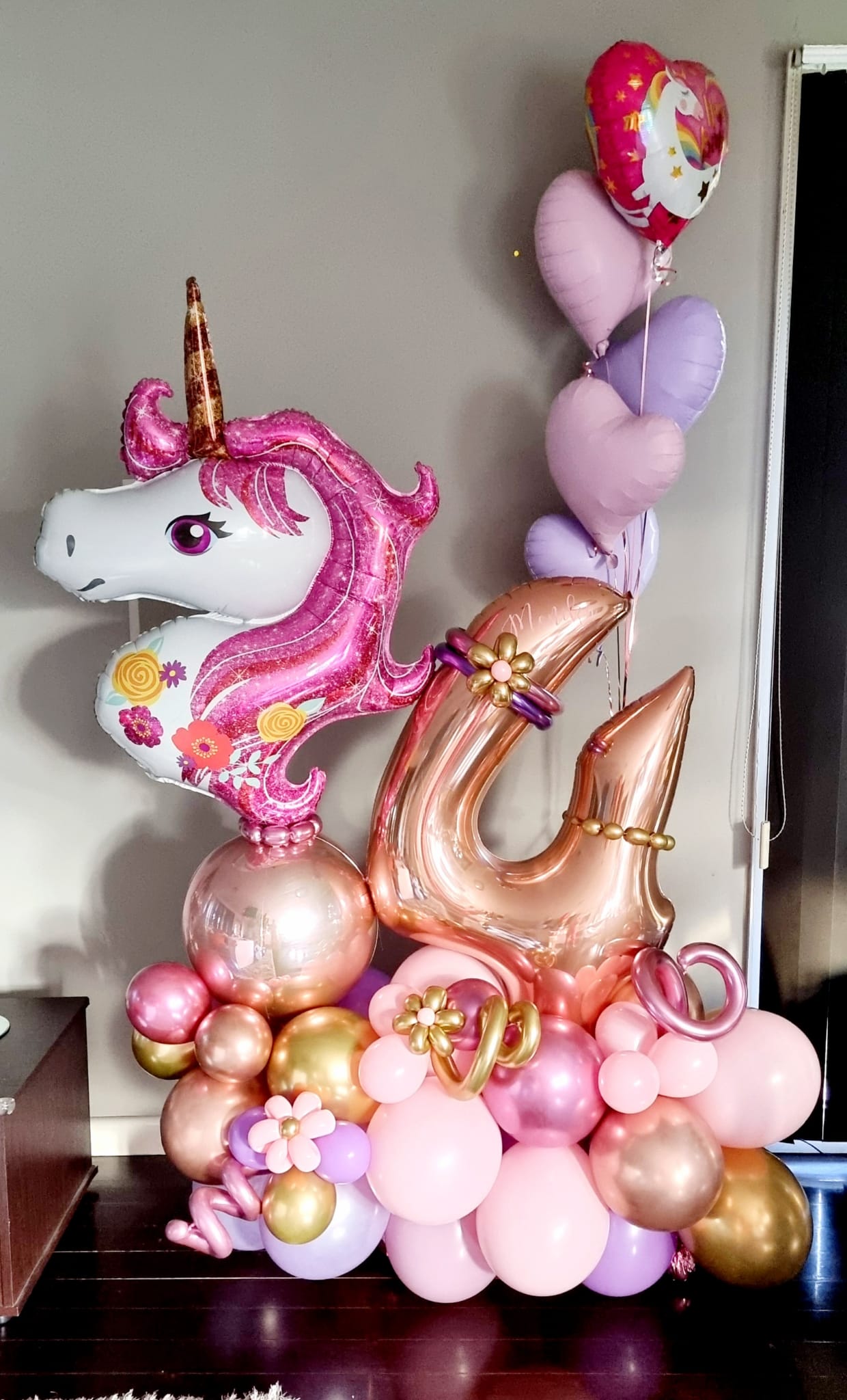 Unicorn Themed Balloon Marquee (air-filled)