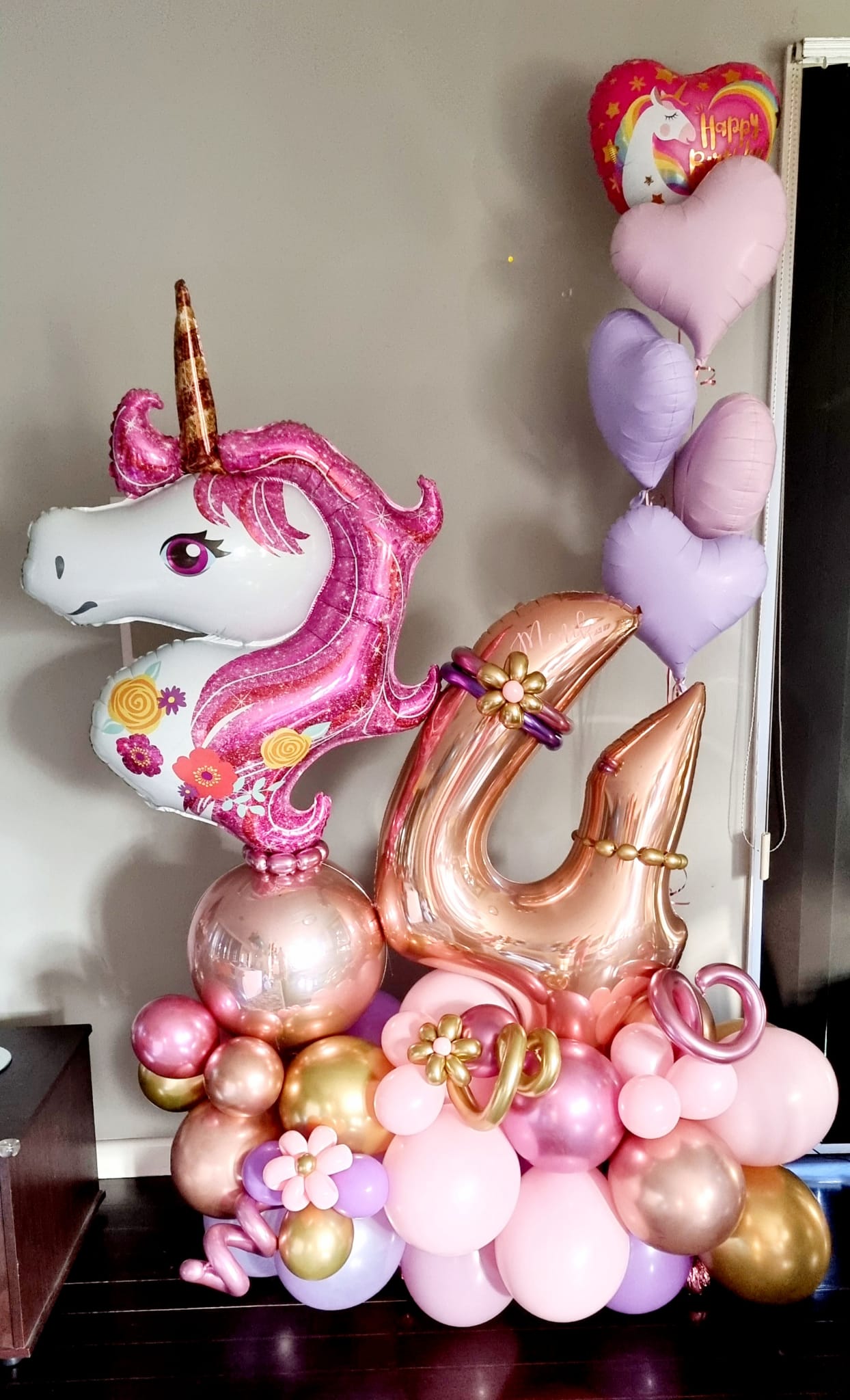Unicorn Themed Balloon Marquee (air-filled)